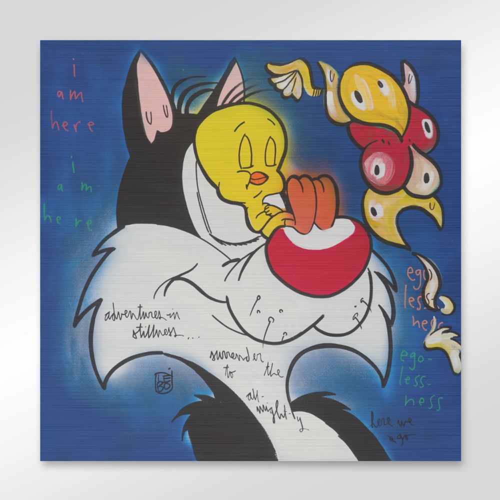 I am Here, I am Here - Lebo Brushed Aluminum Artbond